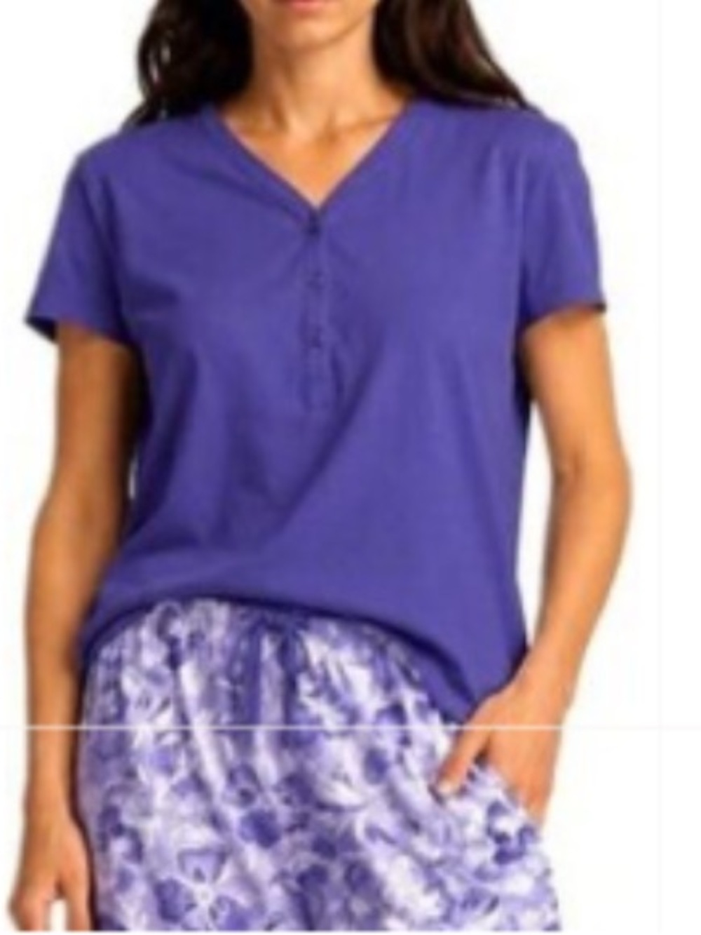 Karen Neubueger 100% cotton 2 Piece Pajama Set, Purple, size Small, NEW NWT